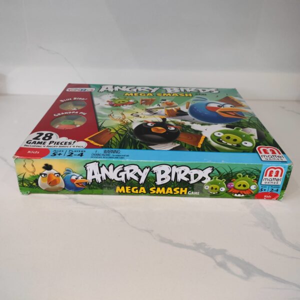 Mattel Angry Birds Mega Smash Board Game box - Bottom Side