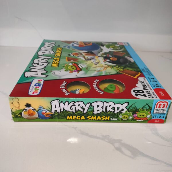 Mattel Angry Birds Mega Smash Board Game box - Left Side